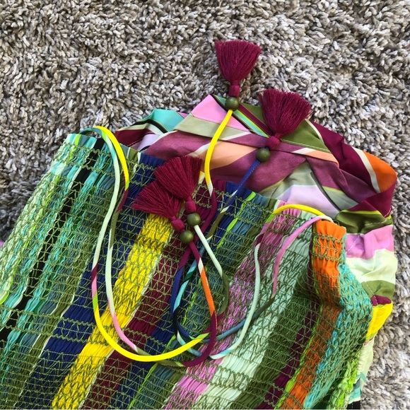 Anthropologie Hope for Flowers One-shoulder Rainbow Crop Blouse - Picture 8 of 8